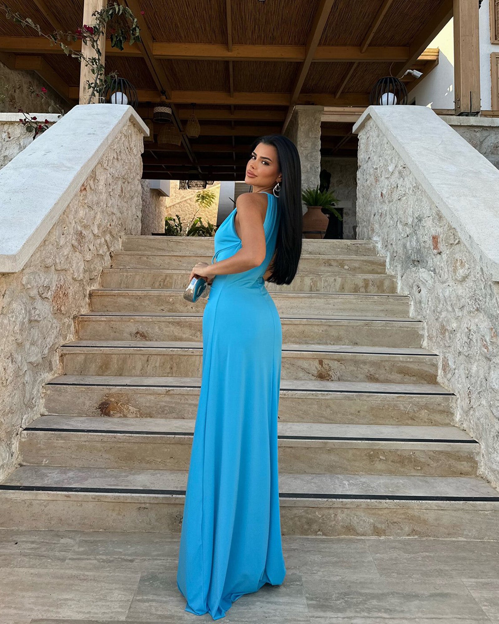 Maxi haljina Aqua - plava
