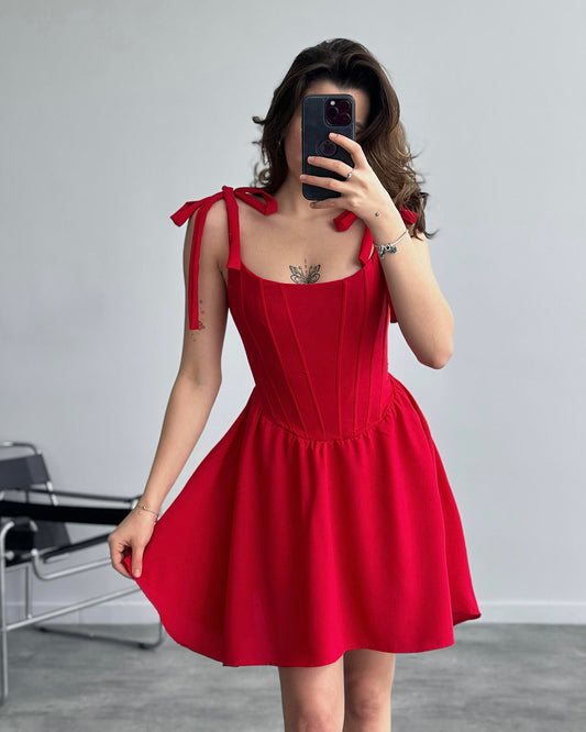 Mini haljina Freya - crvena