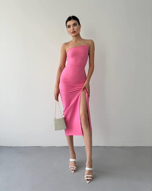 Midi haljina Amour - roza