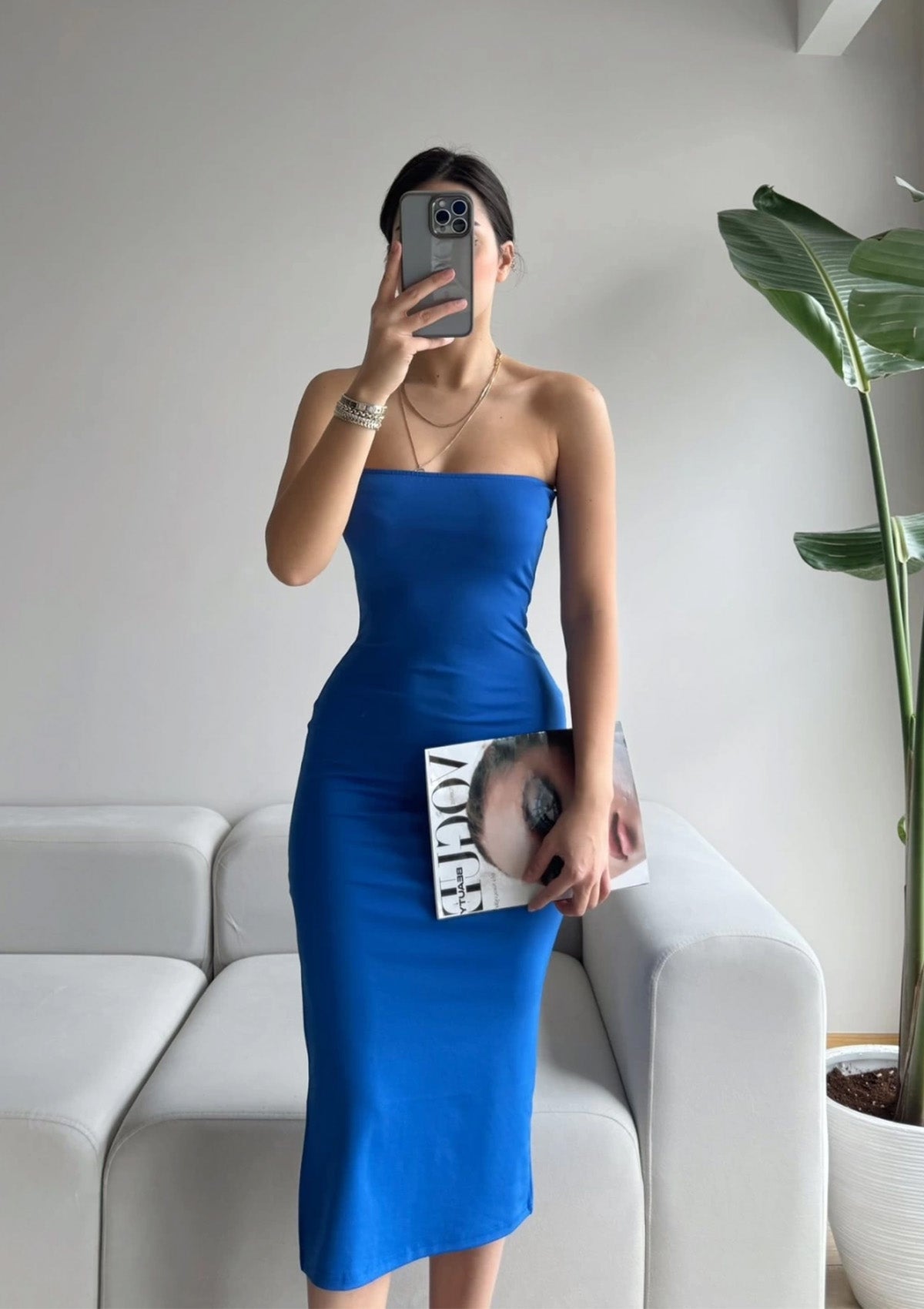 Midi haljina Nalani - plava