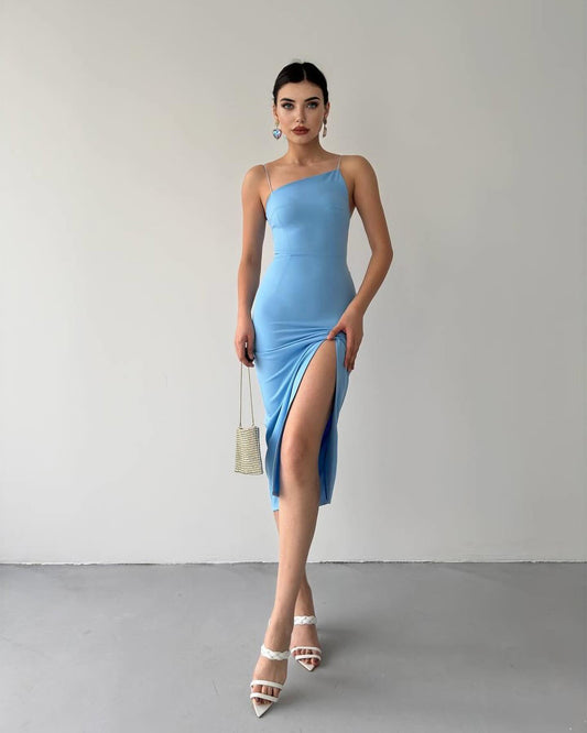 Midi haljina Amour - plava