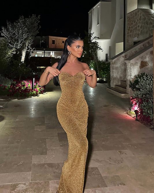 Maxi haljina Modena - golden