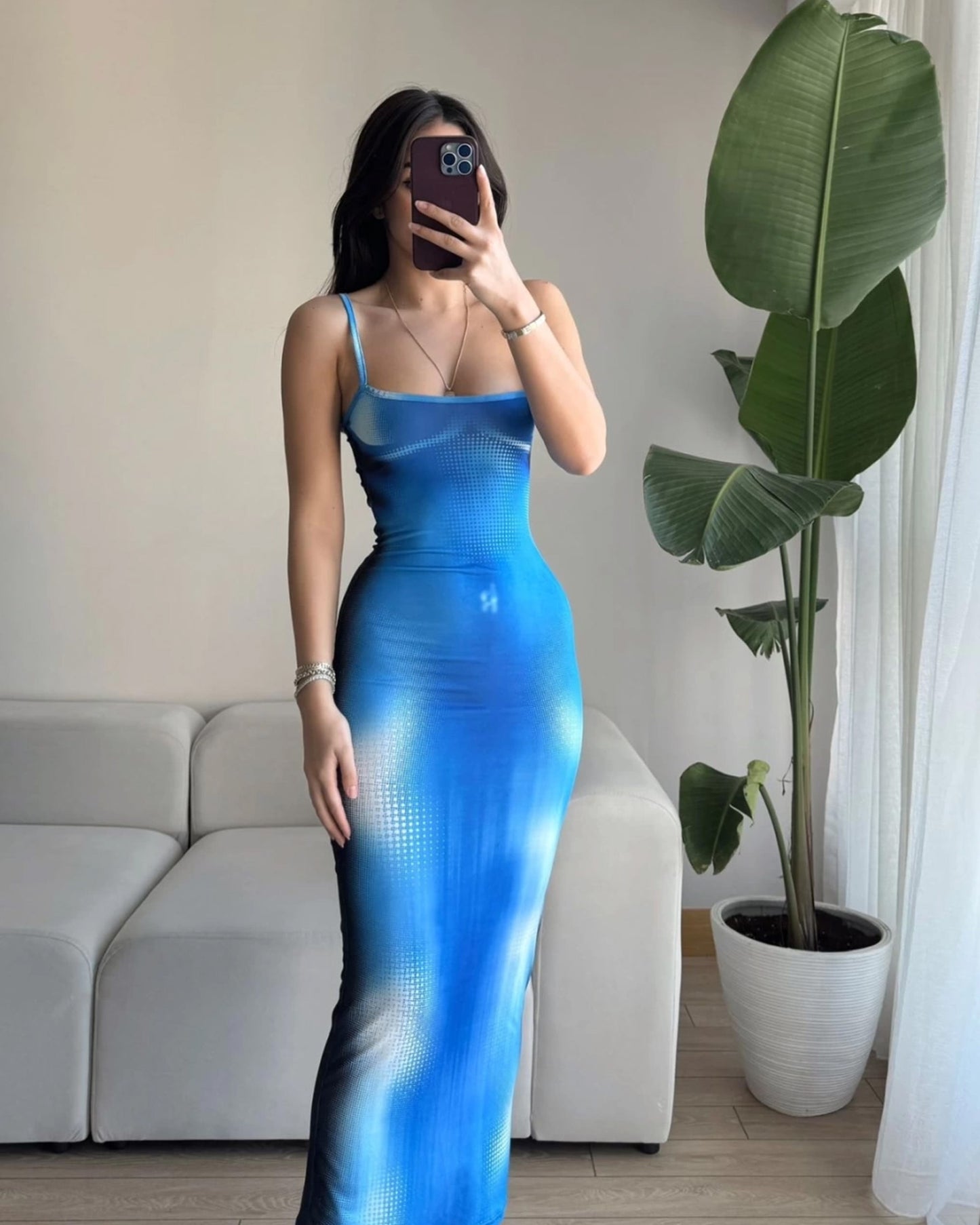 Midi haljina Matilda - plava