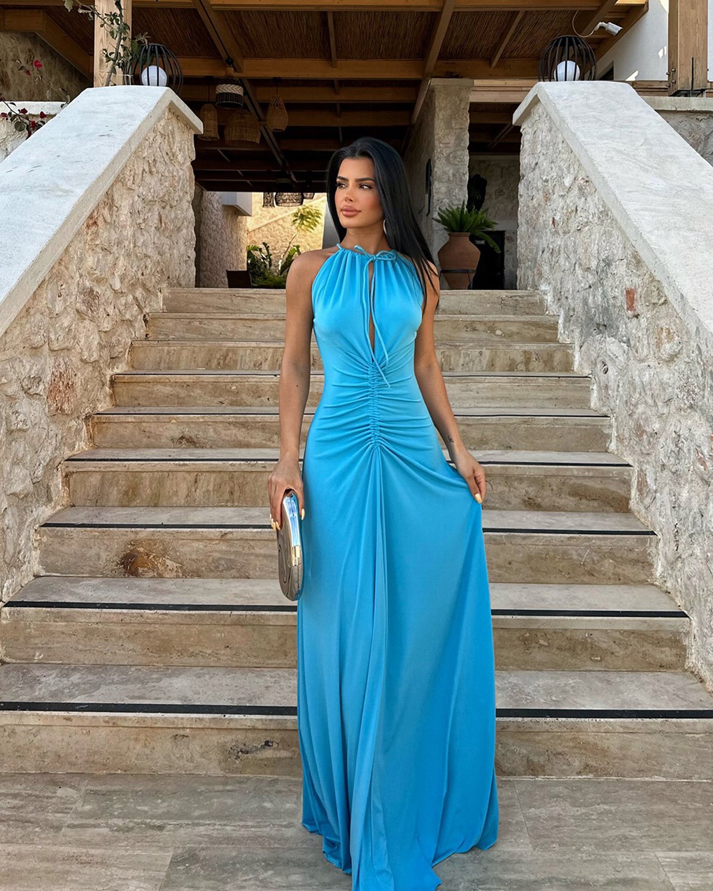 Maxi haljina Aqua - plava